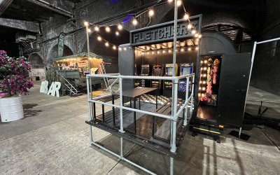 mobile retro arcade at tattoo convention