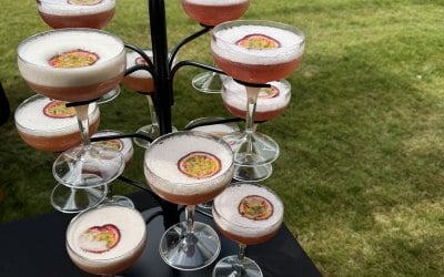 Martini tree for arrival drinks 