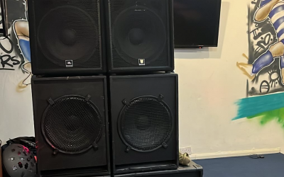 One of our PAs powering a daytime DJ event
