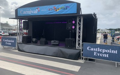 mobile trailer stage