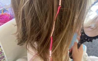 Hair wrap with charm