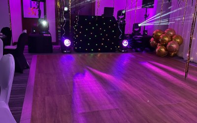 Party set upWith 8 uplighters £450