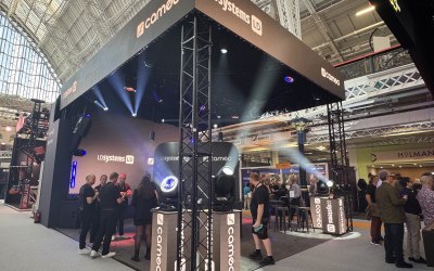 Full tradeshow stand build, scenic, LED walls and displays, audio, lighting and truss