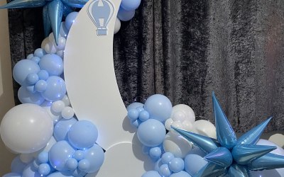 Beautiful Moon and clouds Ideal for  gender reveal parties, baby shower parties or first birthday like first birthday around the moon !  Beautiful Moon and clouds Ideal for  gender reveal parties, baby shower parties or first birthday like first birthday around the moon !