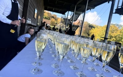 We have the stock, glassware, bars and staff to cater for up to 250 person wedding so no matter how big or intimate your wedding we can serve you :-)