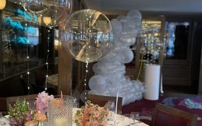 LED light Bubble centre pieces 