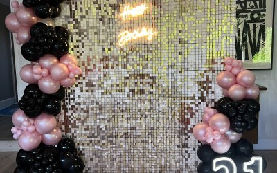 Shimmer wall balloon arch Shimmer wall balloon arch