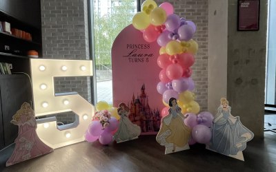 Princess theme with character cut outs 