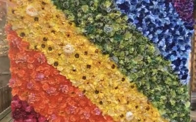 Luxe Rainbow flower wall
