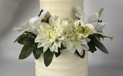 Floral wedding cake