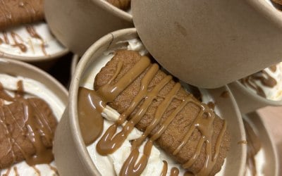 Lotus Biscoff cheesecake pot