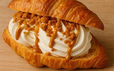Our viral croissant ice cream sandwich