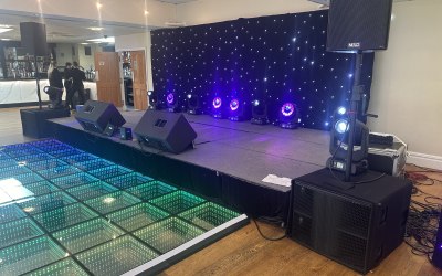 Bespoke Dj dance floor and tribute setup