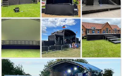 Indoor & outdoor stage with a range of different configurations & heights