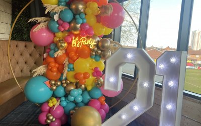Light Up Numbers & Hoops, Backdrops 