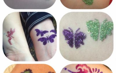 Glitter tattoo examples 