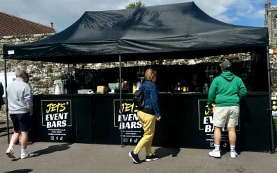 6 x 3 m Gazebo with 9 draught fonts