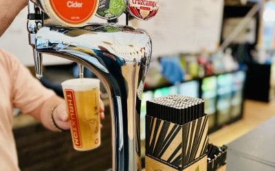 Variety of draught beers