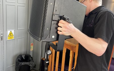 Setting up one of our high end PAs