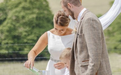 Family sand ceremony - image by Hannah Frost Photography 