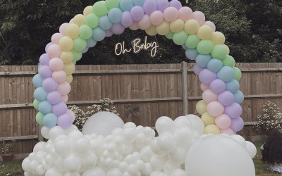 Pastel rainbow arch