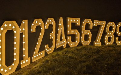 4ft Numbers Warm LED Dimmable Bulbs
