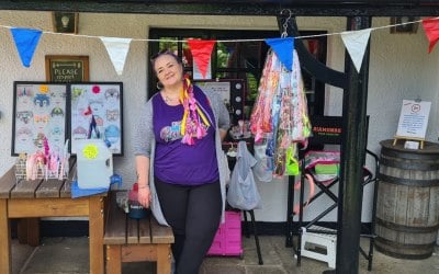 My set up and me! From a corporate event at the red lion pub in pickmere for the coronation weekend  