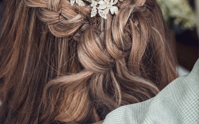 The brides hair do 