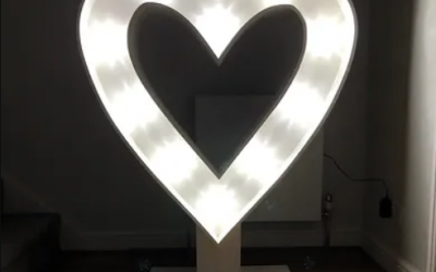 3ft Heart Symbol - LED Cabachon Lights