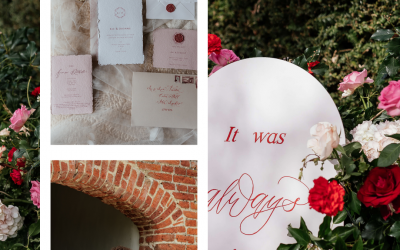 Red and pink full service mood board