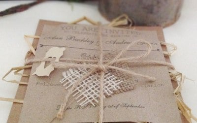 rustic wedding invitation