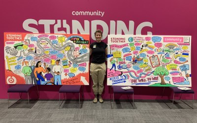 Away day live sketching Jenny Leonard