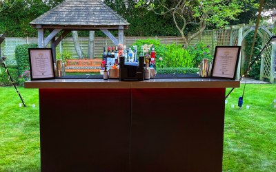 Our Black Leather Mobile Bar