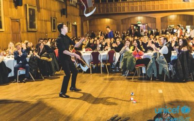 Juggling a Sickle at a UNICEF dinner