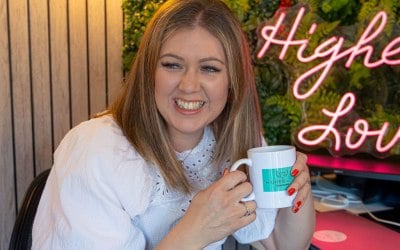Script writing is thirsty work! And yes, that is a branded mug. Fancy!