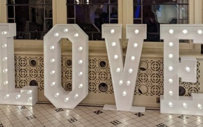 Our light up "LOVE" letters