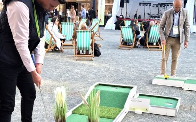 Mini golf fun at Corporate event