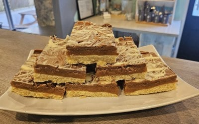 Orange Chocolate Millionaire Shortbread 