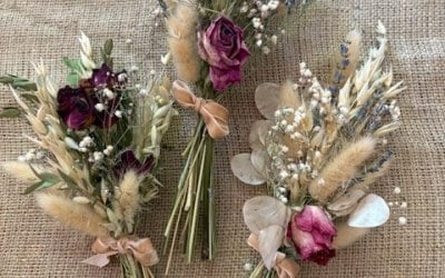 Working with dried flowers