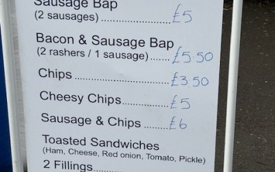 PECKISH! Menu Sign