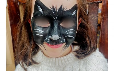 Full face - Black cat