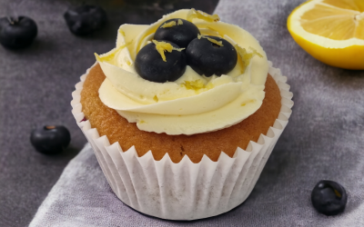 Blueberry and Lemon Cupcake