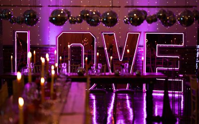 5ft pink neon LOVE letters