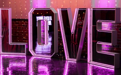 5ft pink neon LOVE letters
