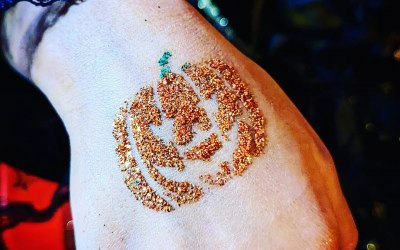Pumpkin Glitter Tattoo