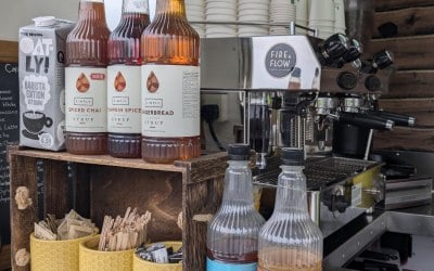 We offer a good selection of syrups