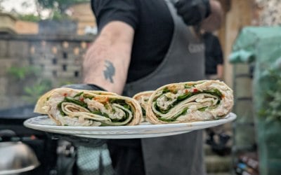 Basa and sweeet chili wrap