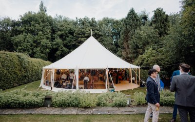 3 Pole Sailcloth Marquee Garden Wedding