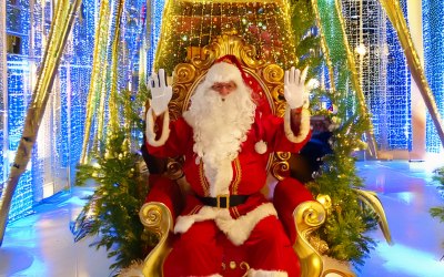 Santa in grotto Scotland