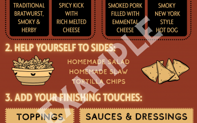 Example of typical sausage menu